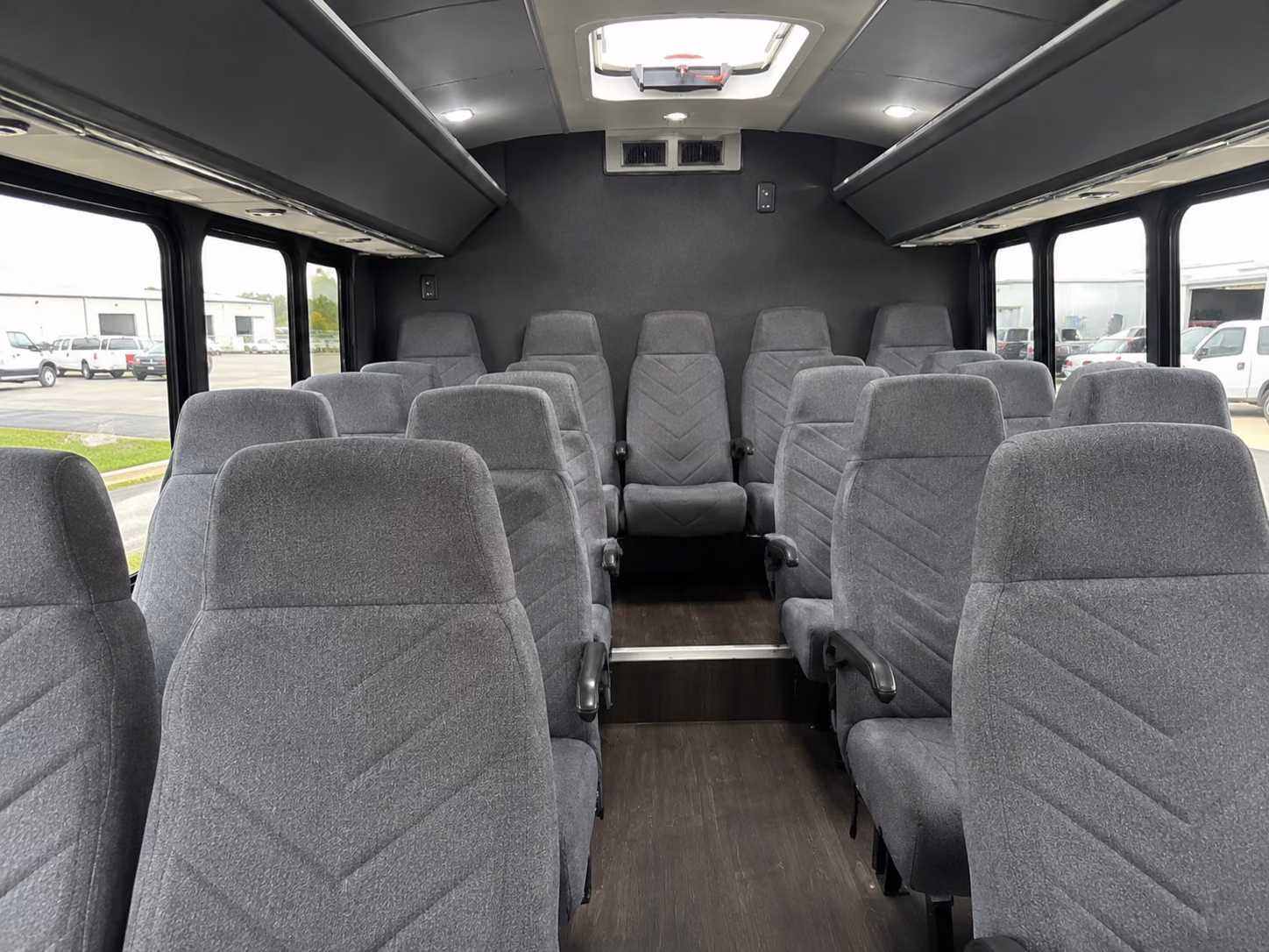 greenville 18 passenger minibus inside