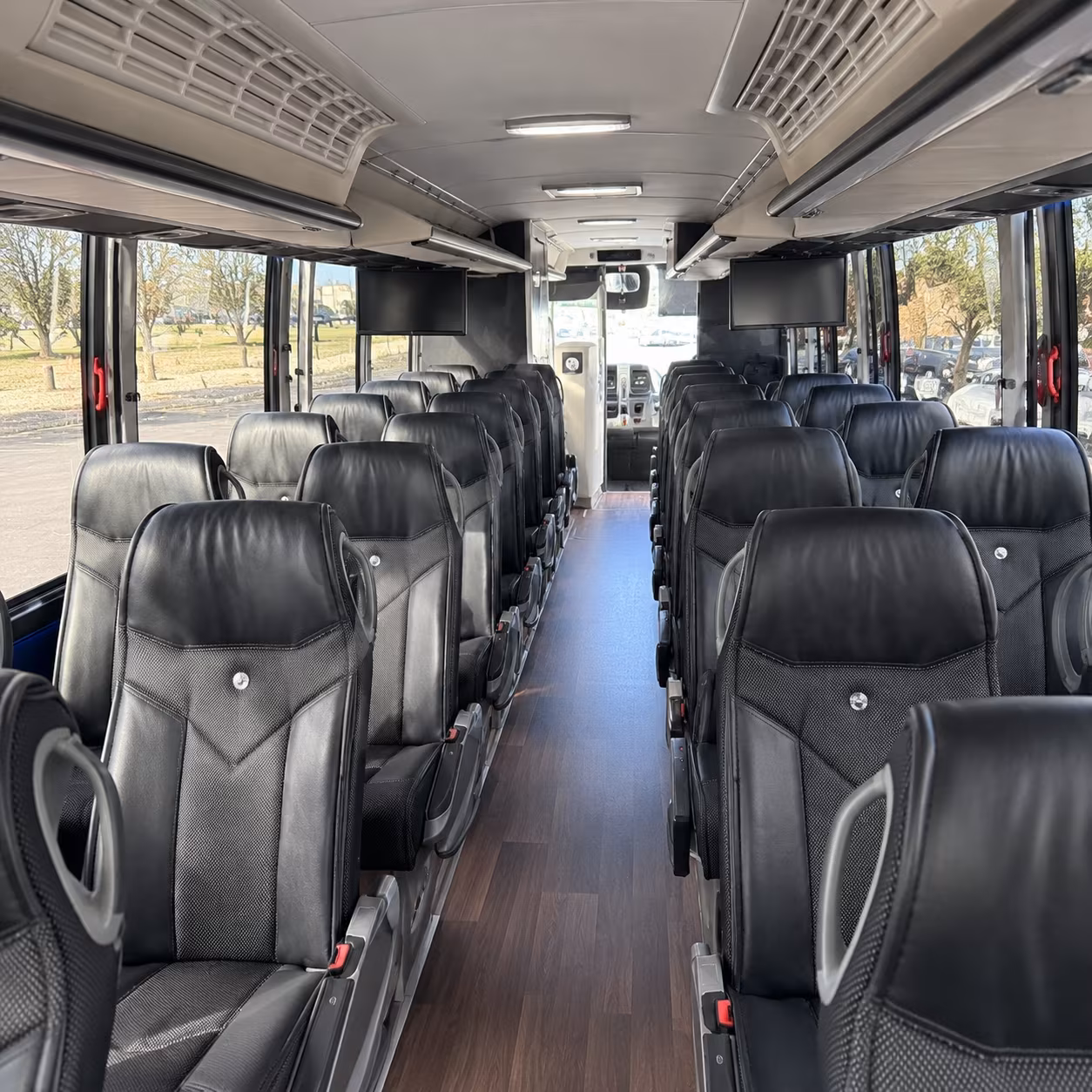 greenville 56 passenger charter bus inside