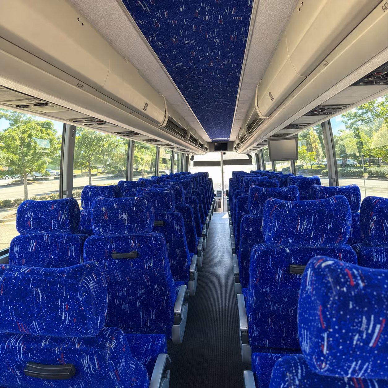 greenville 56 passenger charter bus interior