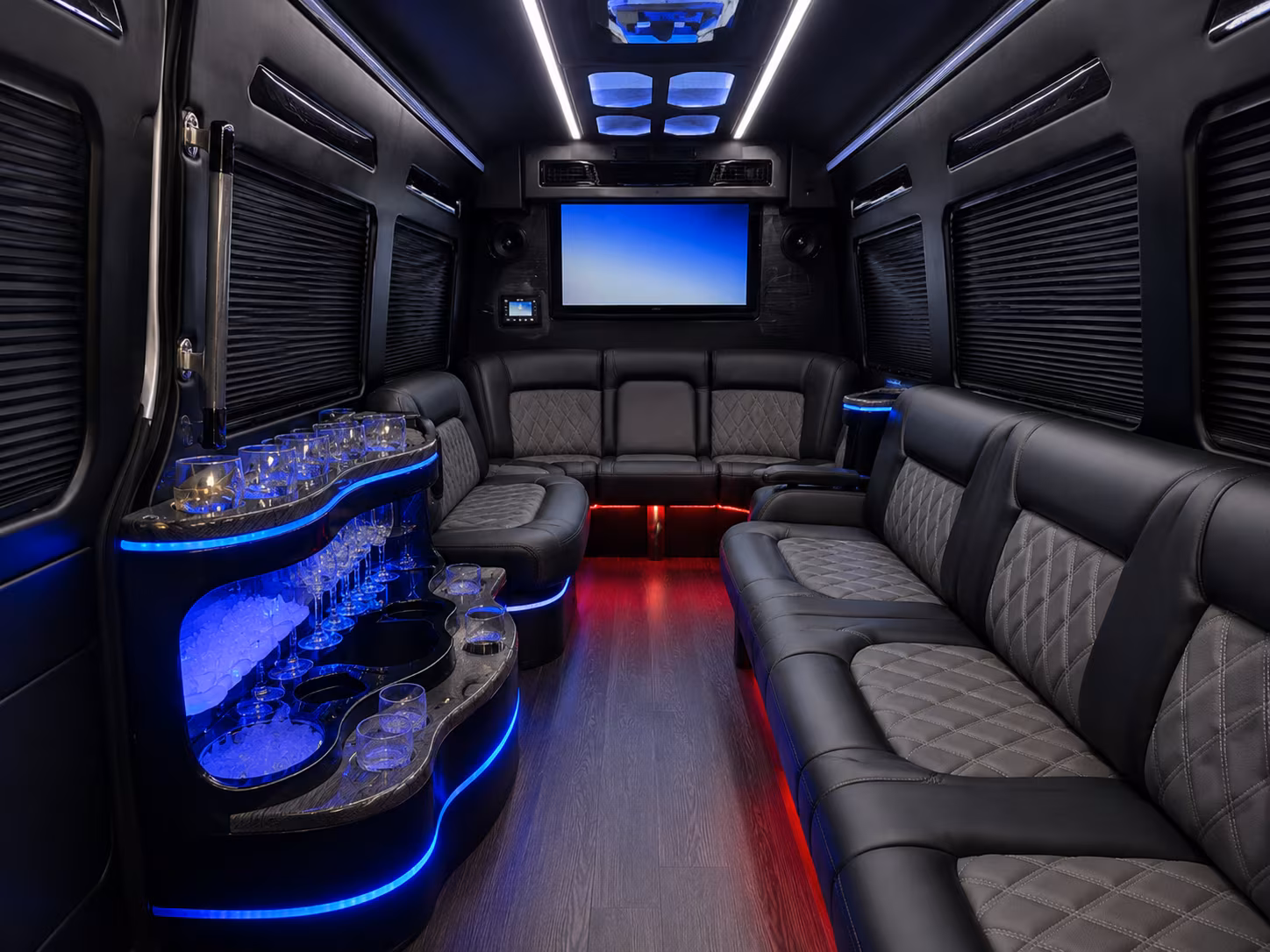sprinter vans and limos for greenville prom night pickups